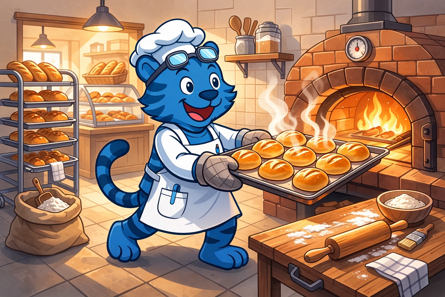 A terminal window showing a Bun build compiling the Tigris CLI into a single binary