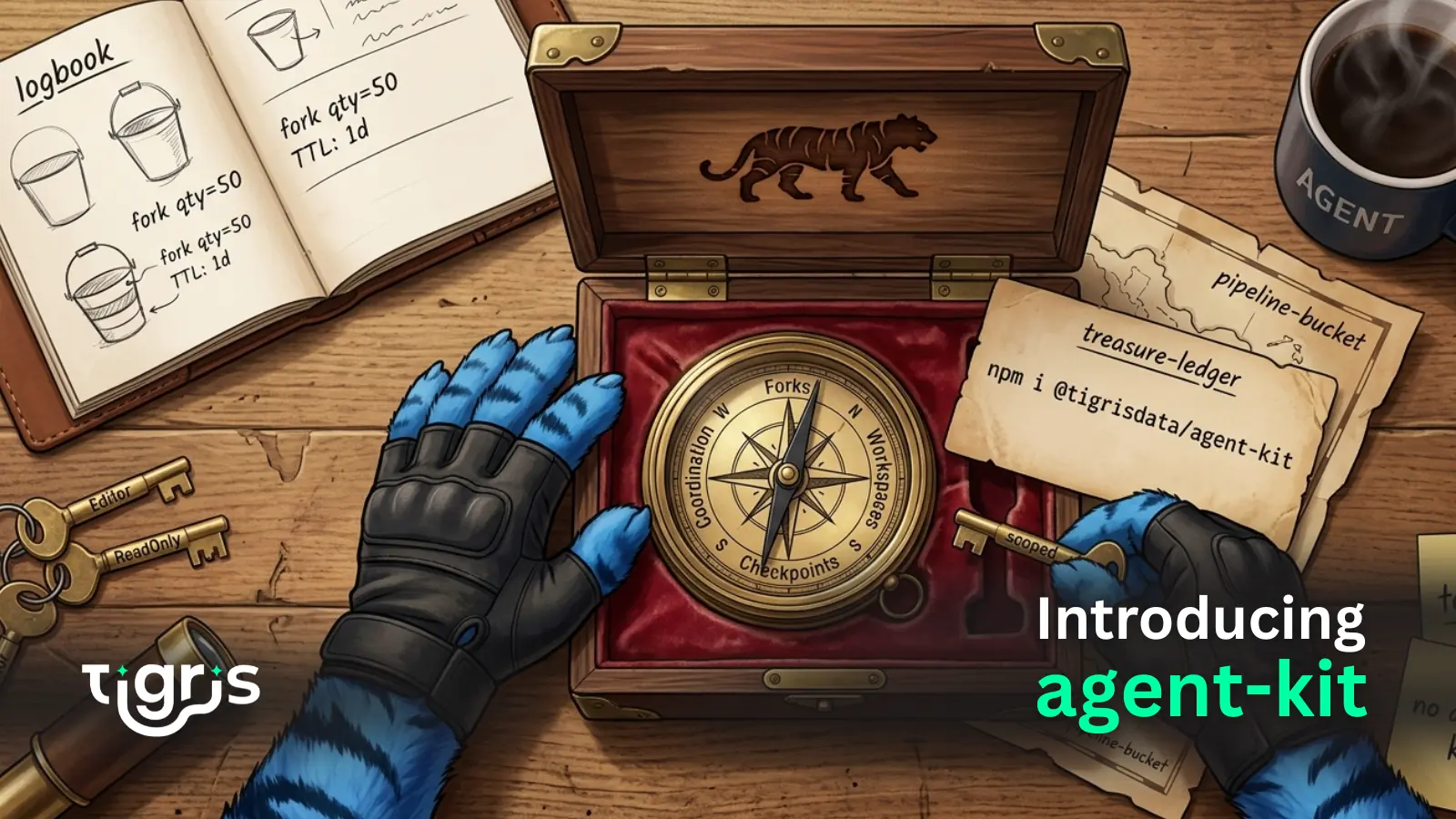 Hero image for the Tigris Agent Kit announcement blog post
